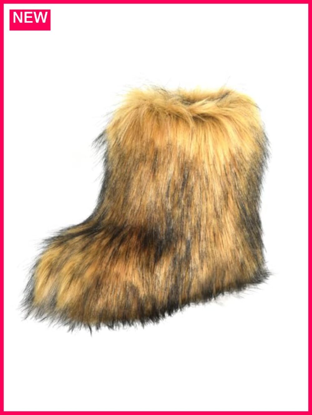 Faux Fur Mid-Calf Snow Boots for Women Winter Warm Comfy Fluffy Slip-On